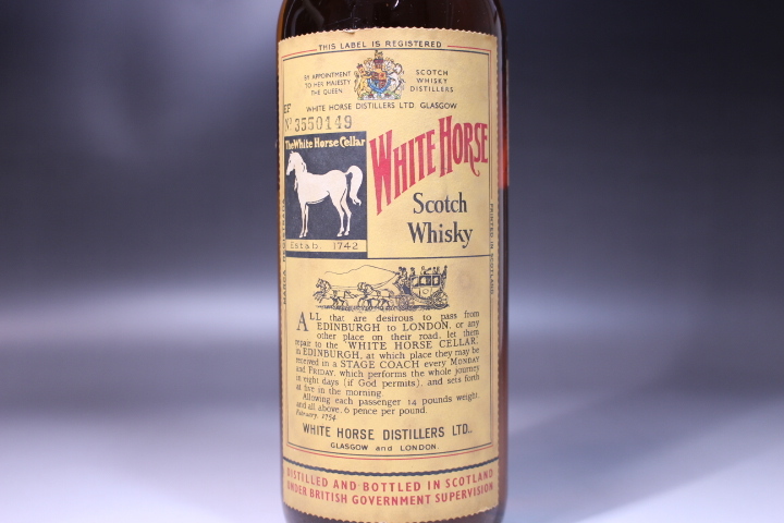 海外モデル 8 未開栓古酒 WHITE HORSE ホワイトホース ティンキャップ