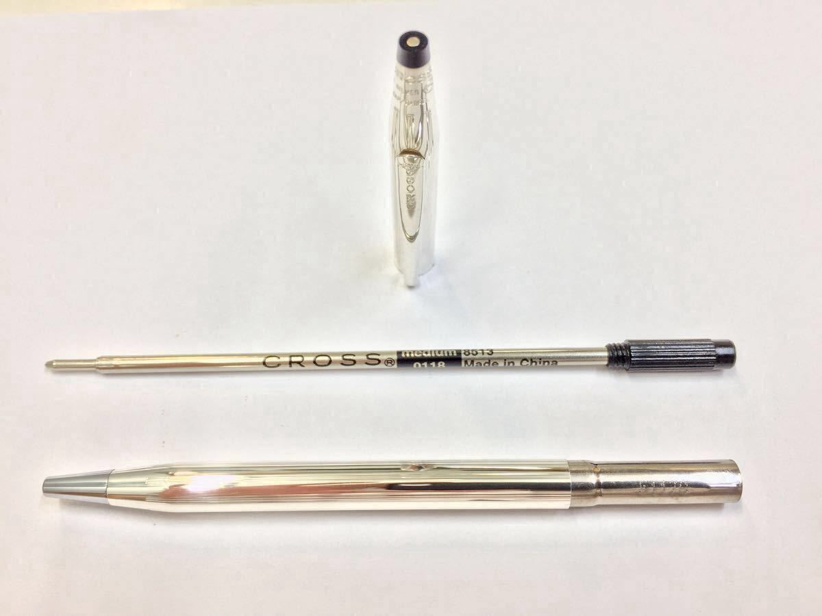 【美品】CROSS クロス スターリングシルバー ボールペン 米国製・SV925 新品》 〓〓〓 クロス ボールペン 〓〓〓 CROSS クラシック