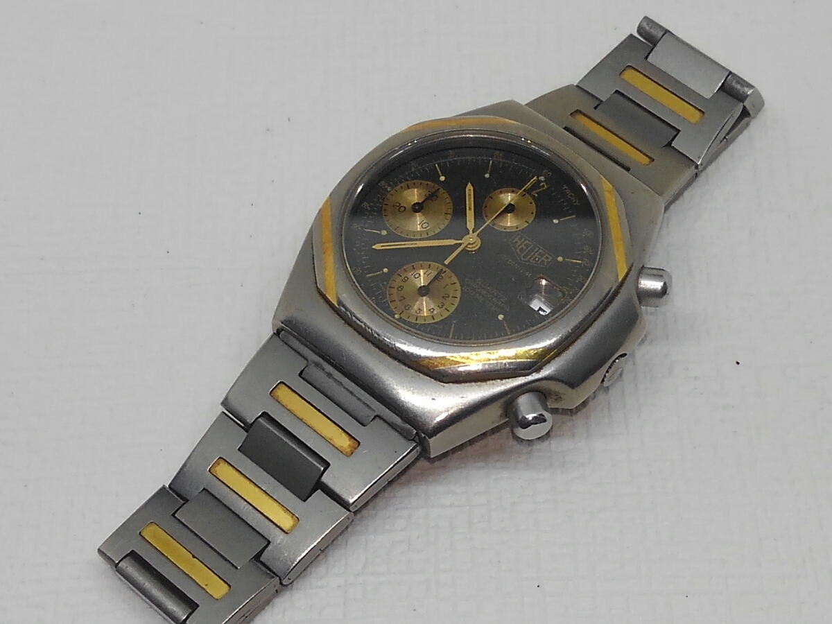 HEUER ホイヤー 旧タグホイヤー クロノ クォーツ 100m チタン メンズ 