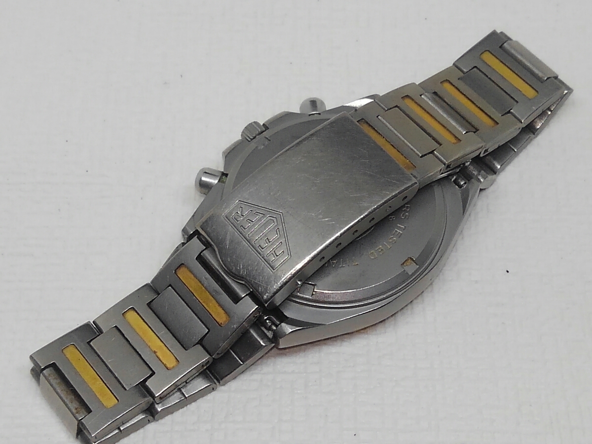 HEUER ホイヤー 旧タグホイヤー クロノ クォーツ 100m チタン メンズ 