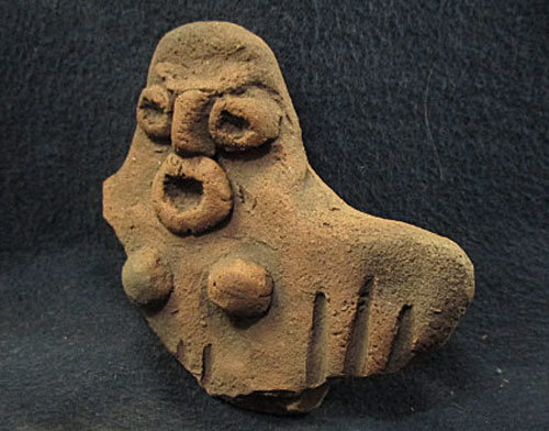 縄文期 伝青森県西津軽郡森田村石神遺跡周辺出土 十字形板