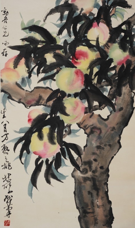 中国美術 唐物 掛軸 掛け軸 名画 紙本鏡心 肉筆保証 紙本 「花鳥図