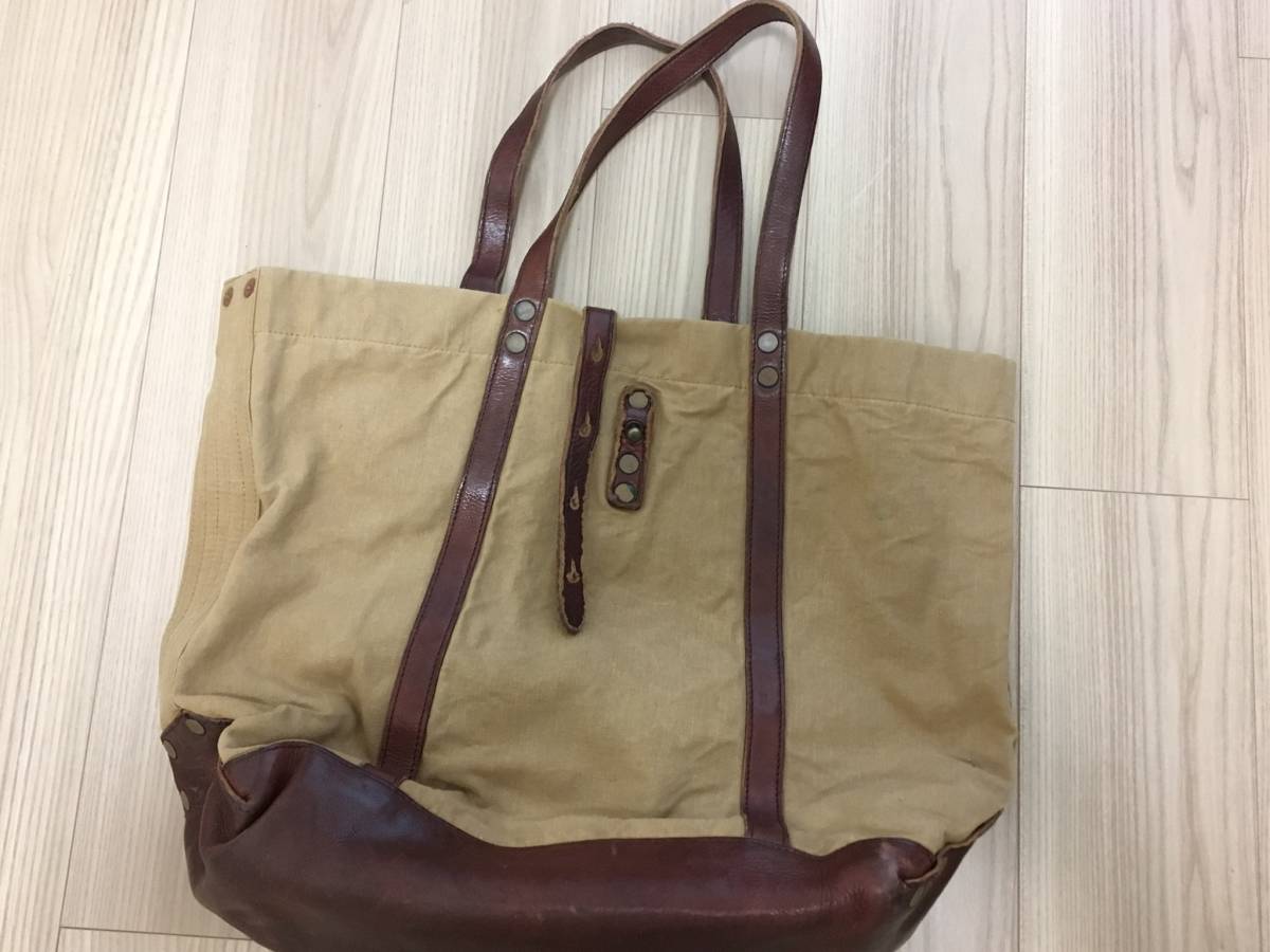 ウエアハウス Lot 5220 LEATHER ＆ CANVAS TOTE BAG(ウエアハウス 