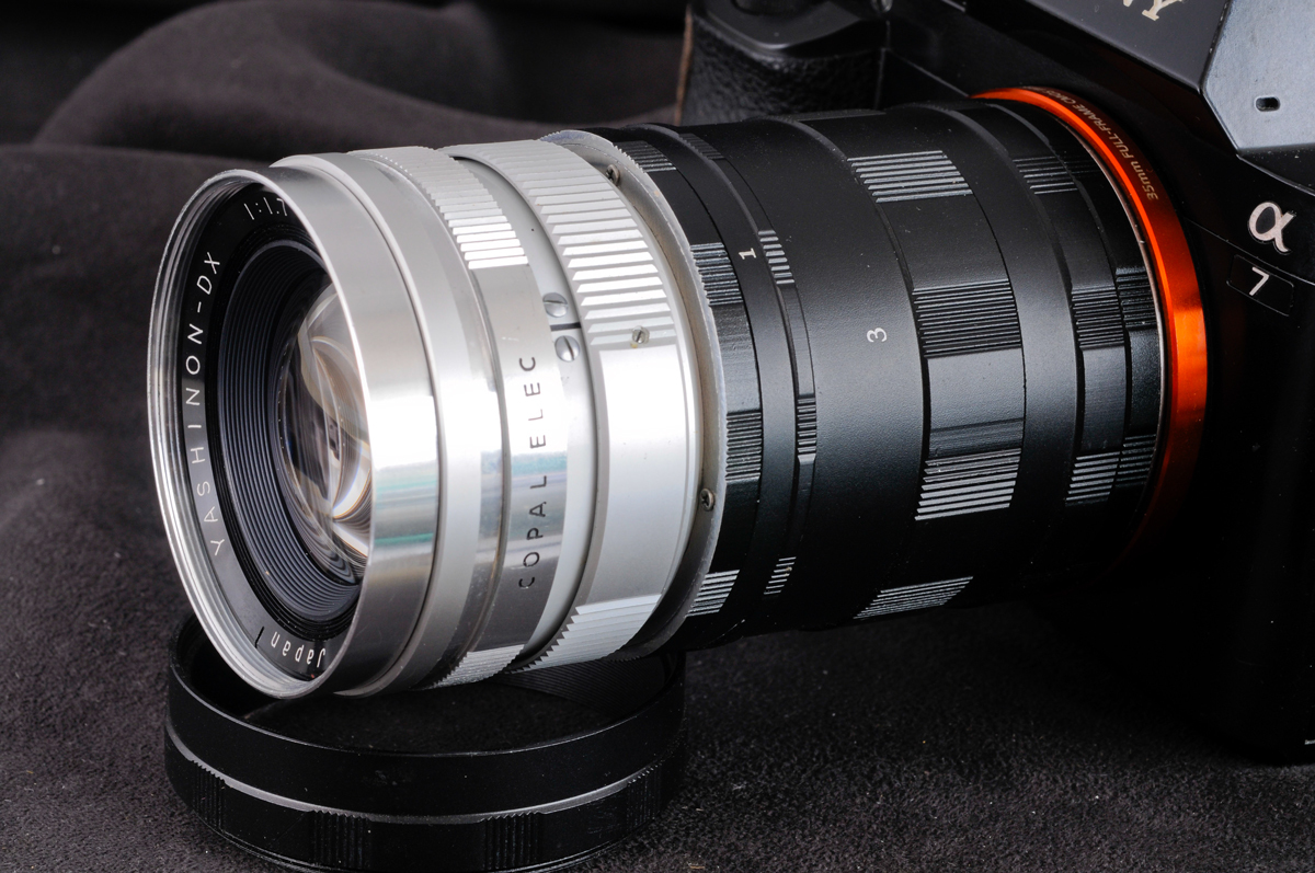 フジカ35EEのレンズをソニーE 1.9⁄45mm 改造レンズFUJINON YASHINON 