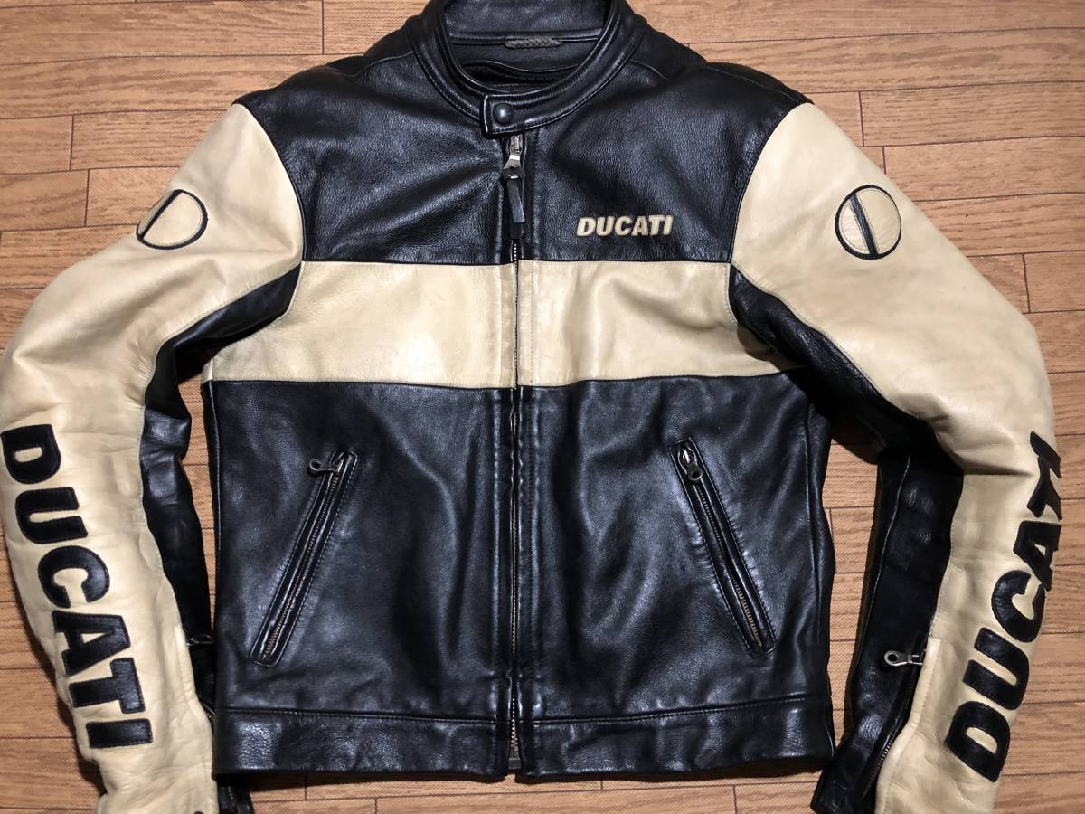 DUCATI 牛革製ライディングレザーJKT 良品 日本サイズMサイズ 身長165 