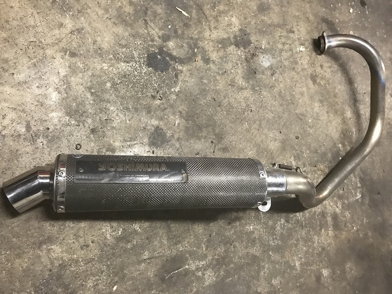 ヨシムラ エイプAPE50用ヨシムラチタンカーボン製マフラー！(検