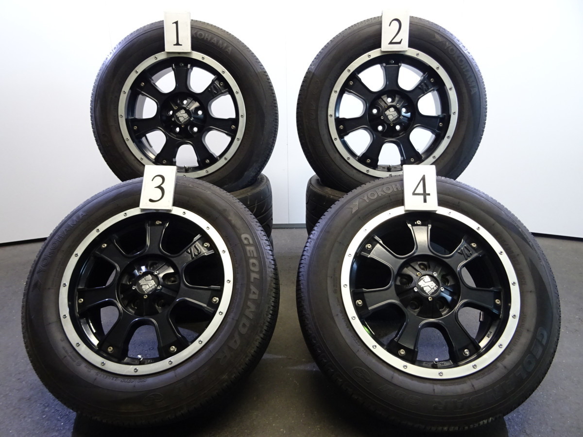 4本 社外 MLJ XTREME-J 17インチ 7.5J +38 114.3 127 ラジアル ヨコハマ ジオランダー SUV 225/65R17 ハリアー 60 30 レクサス NX