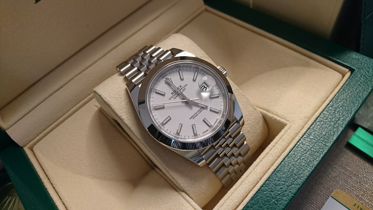 未使用品 ROLEX ロレックス デイトジャスト 41 メンズ SS 腕時計 126300 ホワイト