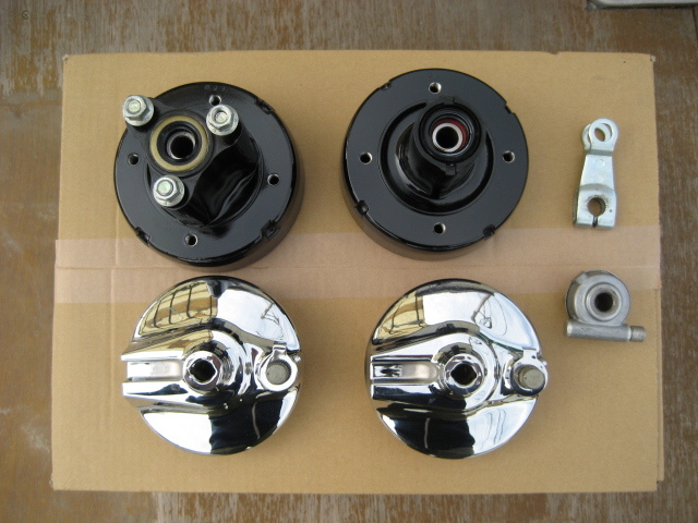 ◇ホンダ 4L モンキー 純正 ホイールハブ ブレーキパネル メッキ加工