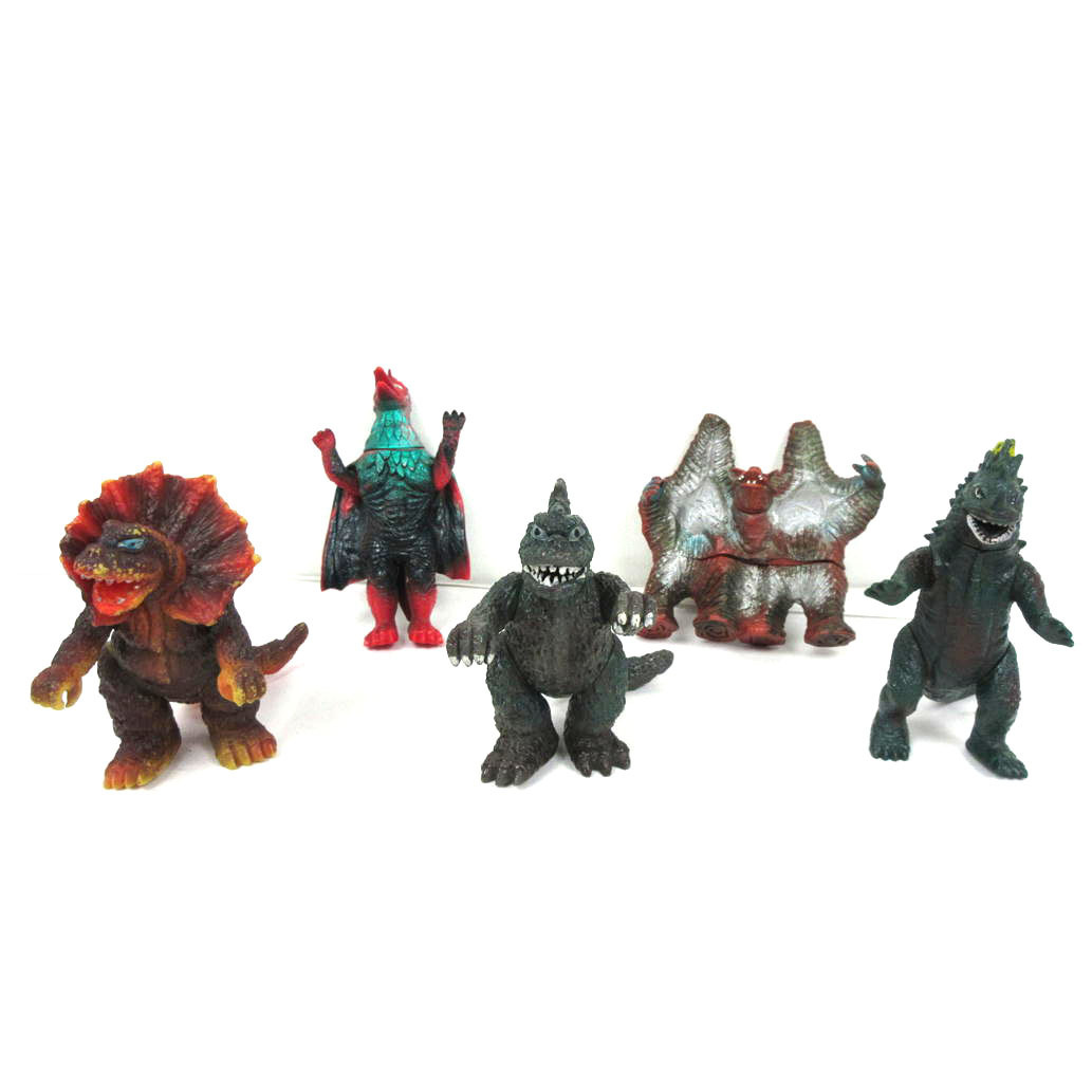 初ゴジラ＆ゴメス＆ジラース（やまなや怪獣郷）ソフビフィギュア3体