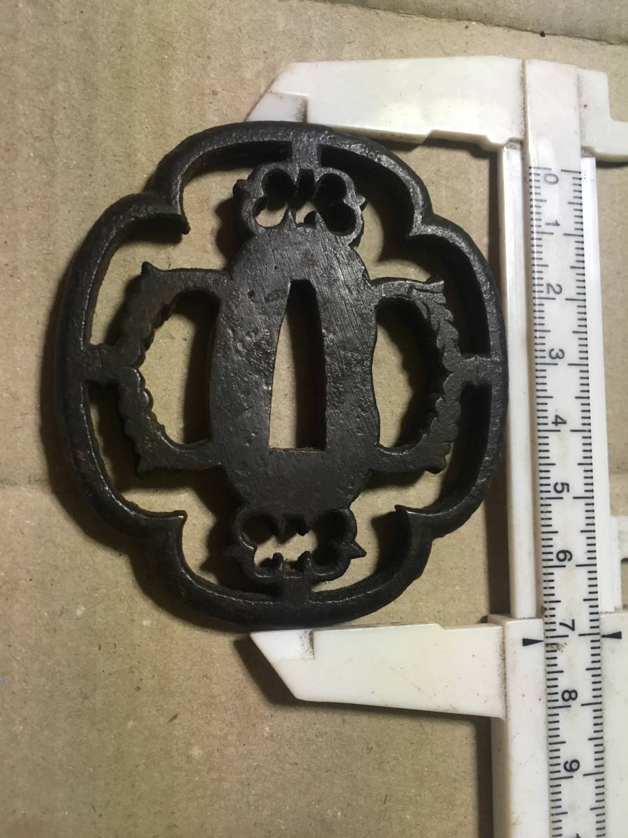 鍔 22 日本刀 鍔 コレクション放出 刀装具 ( 木製