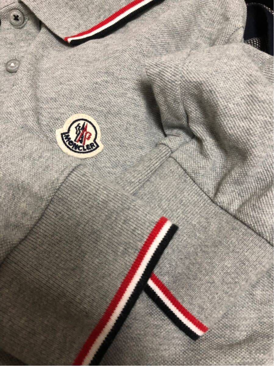 最落なし】美品 MONCLER モンクレール Tシャツ 長袖 ポロシャツ グレー