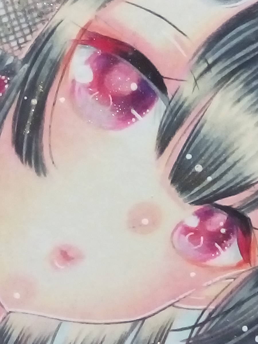 ☆手描きイラスト オリジナル☆ 鬼っ娘ちゃん桜コーデ ☆クリック