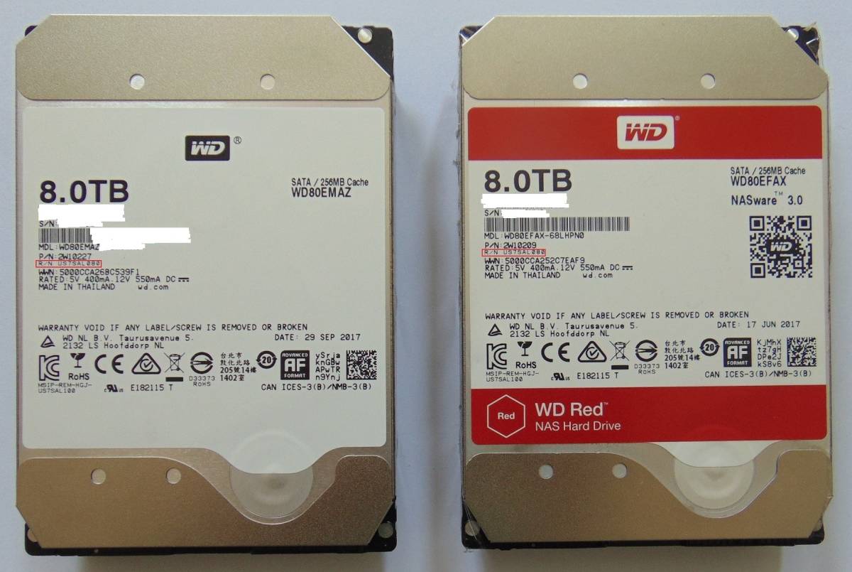 WD 8TB 内蔵型ハードディスクドライブ WD80EMAZ 新品 WESTERN DIGITAL