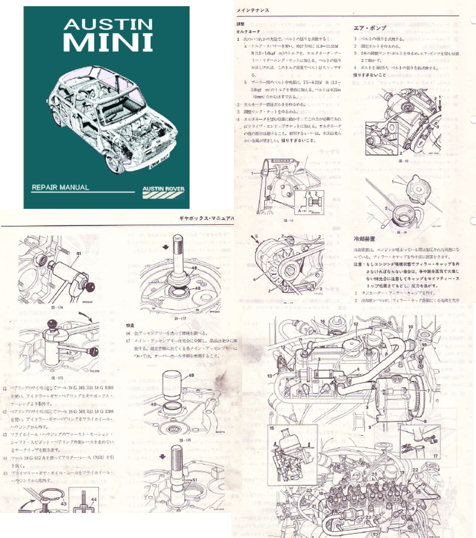 整備書 MINI オースチンミニ 日本語 サービスマニュアル 【公式通販】