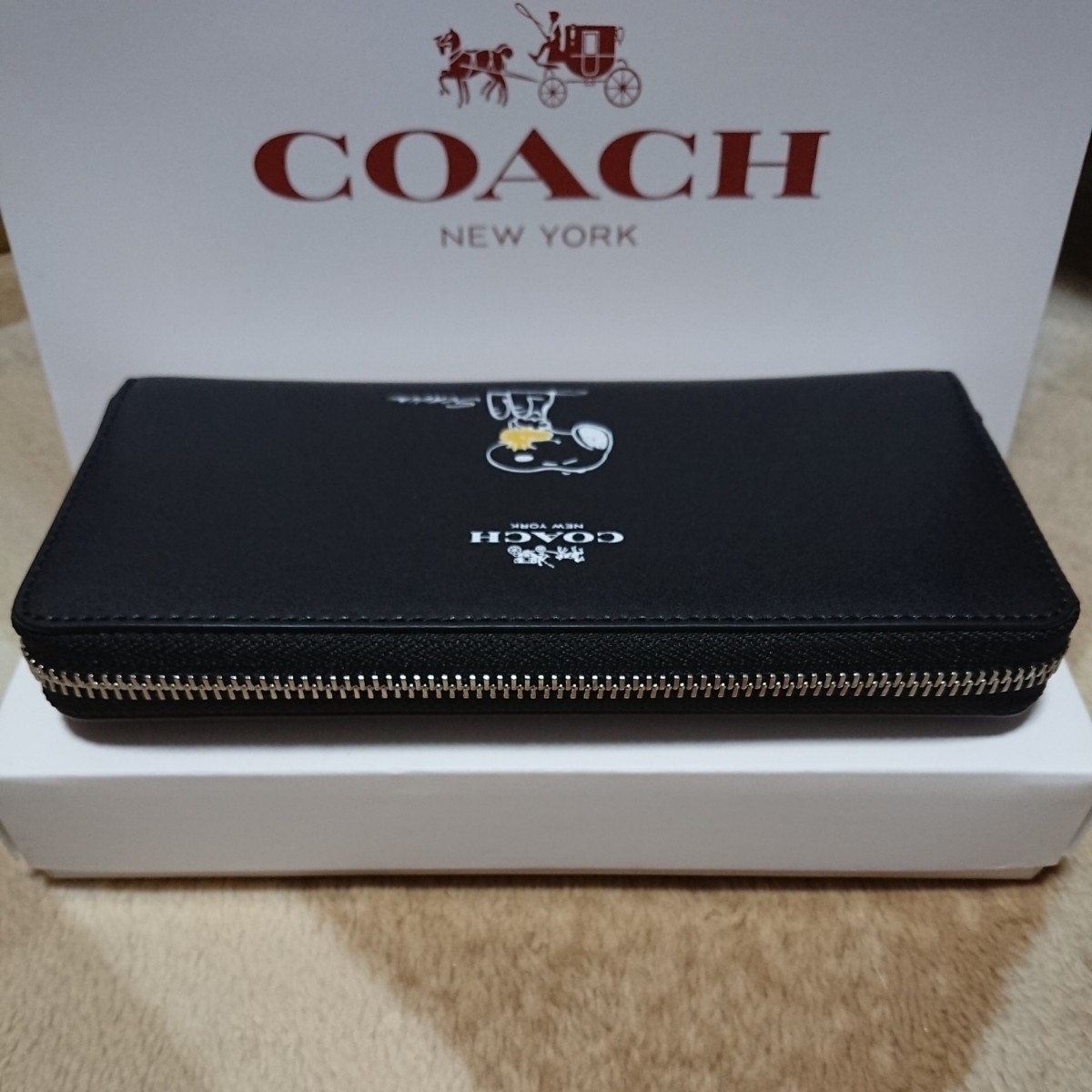 COACH×スヌーピー コラボ長財布 コーチメンズレディース財布 新品未