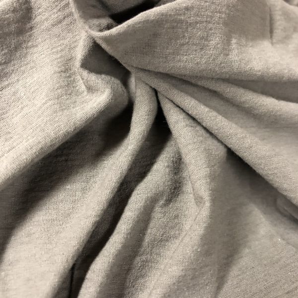 処分価格055　カーキグレー杢ニット生地 広幅180㎝巾x230㎝　有名アパレルメーカー生地 ニット　カットソー　Tシャツ_2