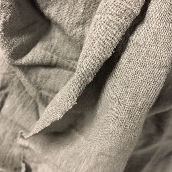 処分価格055　カーキグレー杢ニット生地 広幅180㎝巾x230㎝　有名アパレルメーカー生地 ニット　カットソー　Tシャツ_3