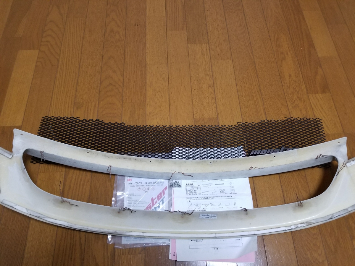 ■monster-SPORT モンスタースポーツ　フロント　グリル　スイフト　ZC72 ZD72 後期　3型～　白　塗装済　中古品　即決■_2