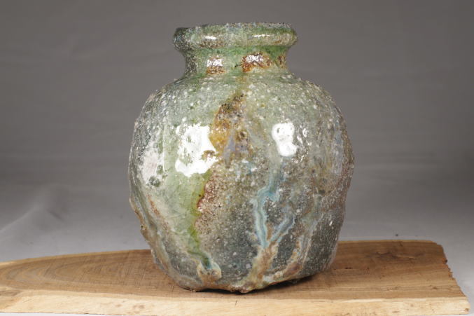 信楽焼　古信楽　蹲（うずくまる）壺　小壺　時代箱　M　R7874C m79804142411_1.jpg?1727842584