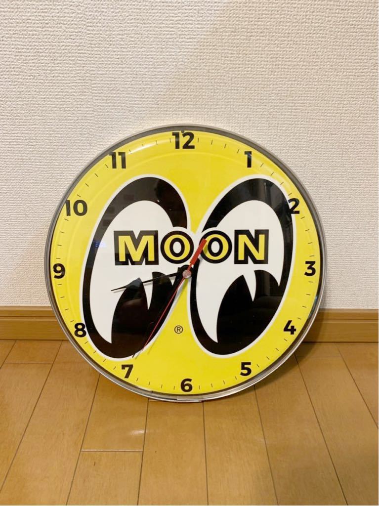 美品】ムーンアイズ 壁掛け 時計 ウォール クロック MOONEYES アメリカ