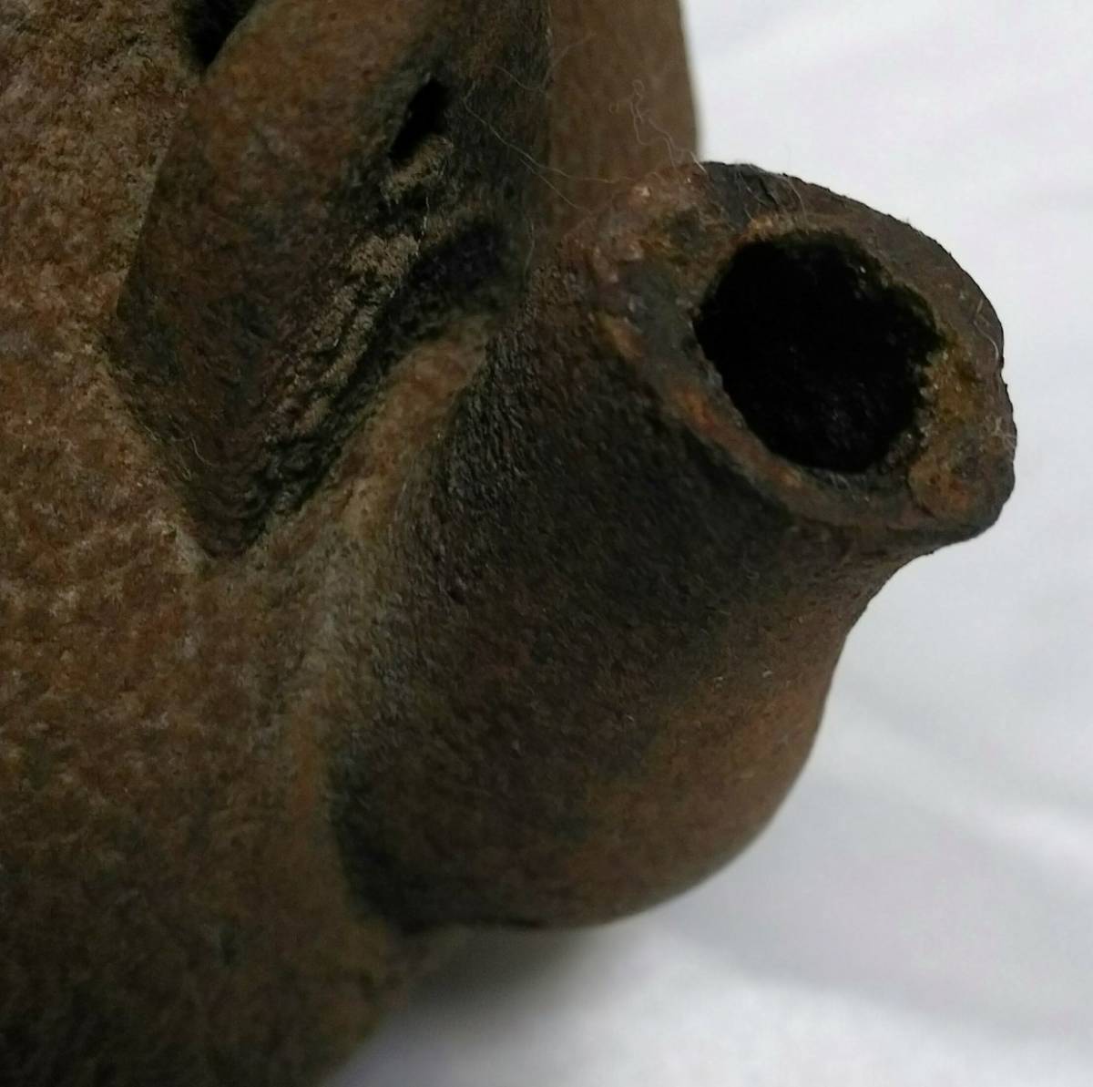 龍文堂造 桐鳳凰図地紋 宝珠形鉄瓶 唐銅蓋 煎茶道具 煎茶道具 時代