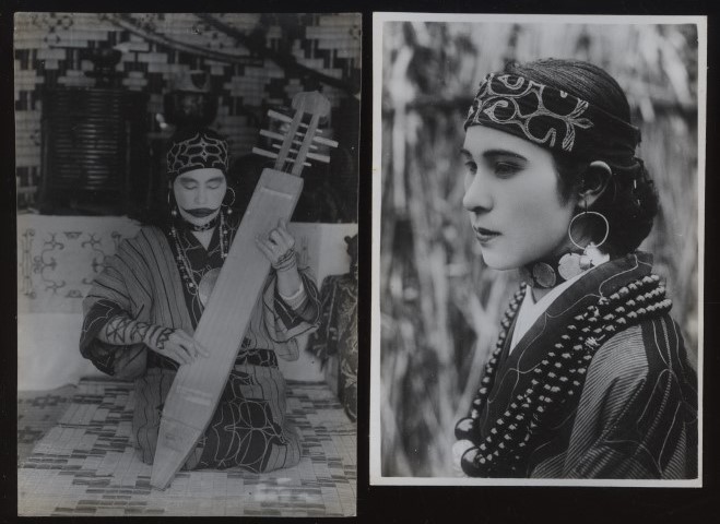 アイヌ民族 ：アイヌ古写真・アイヌ美人古老 古写真13枚 画像民族衣装