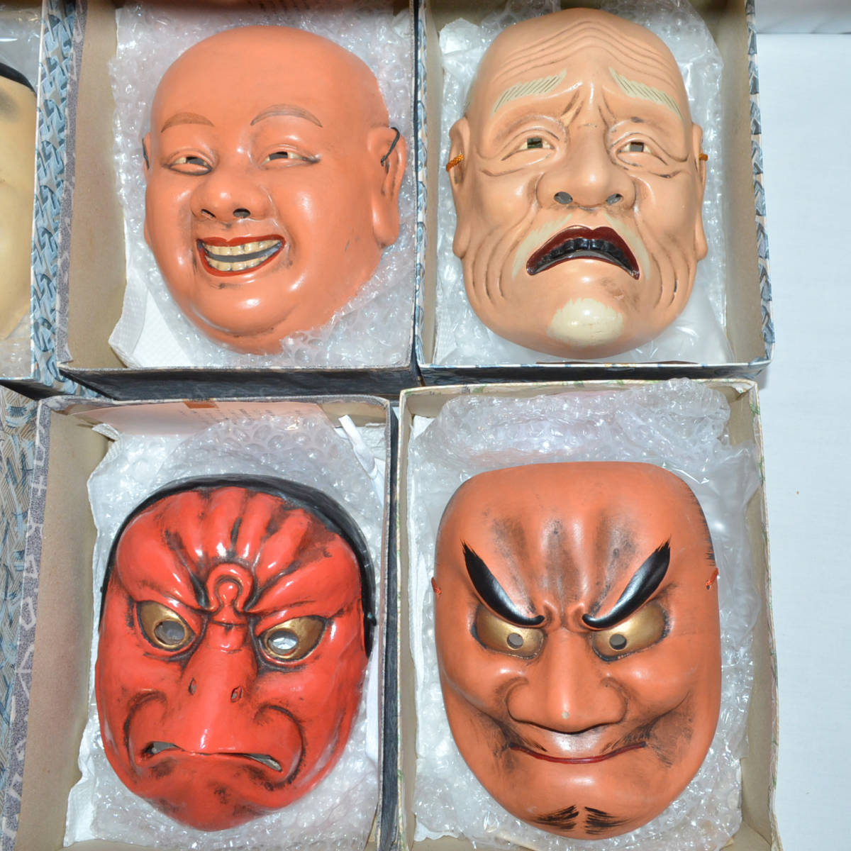 芳徳斎 お面 貴徳番子/毘沙門/釈迦如来/崑崙八仙/延命冠者/思金神 神楽面 能面 飾り面 まとめて 6点 現状 :2(その他)|売買された ...