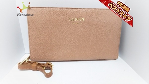 イアンヌ IANNE 長財布 レザー ベージュ 財布