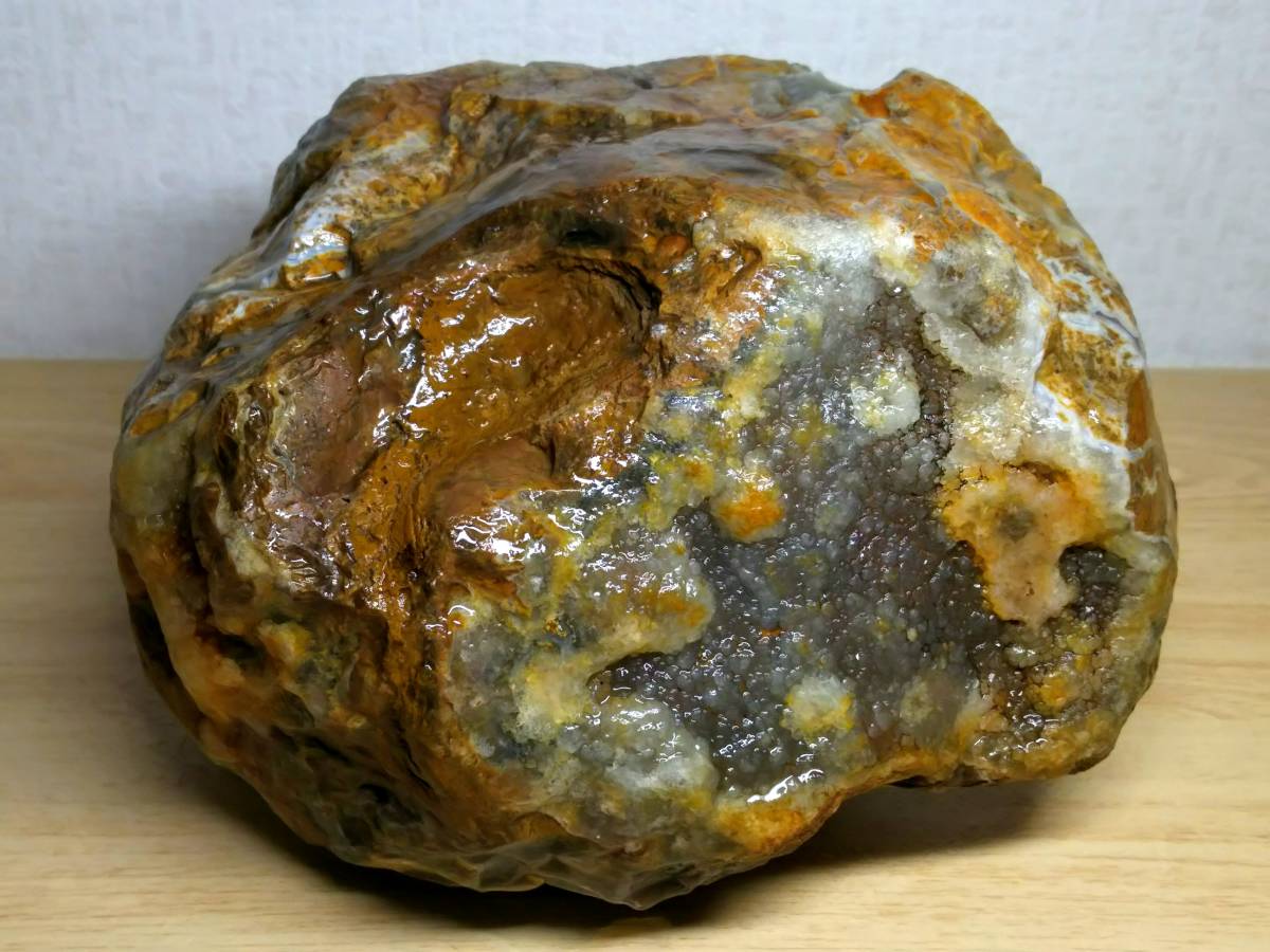 美術品・アンティーク・コレクション 加茂川石 原石 碧玉 風水 開運