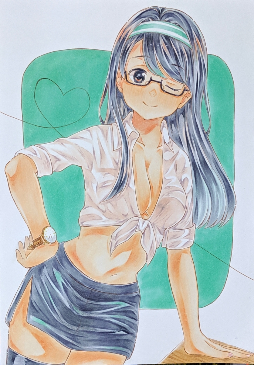 手描きイラスト 女教師 手描きイラスト 売買されたオークション情報 Yahooの商品情報をアーカイブ公開 オークファン Aucfan Com