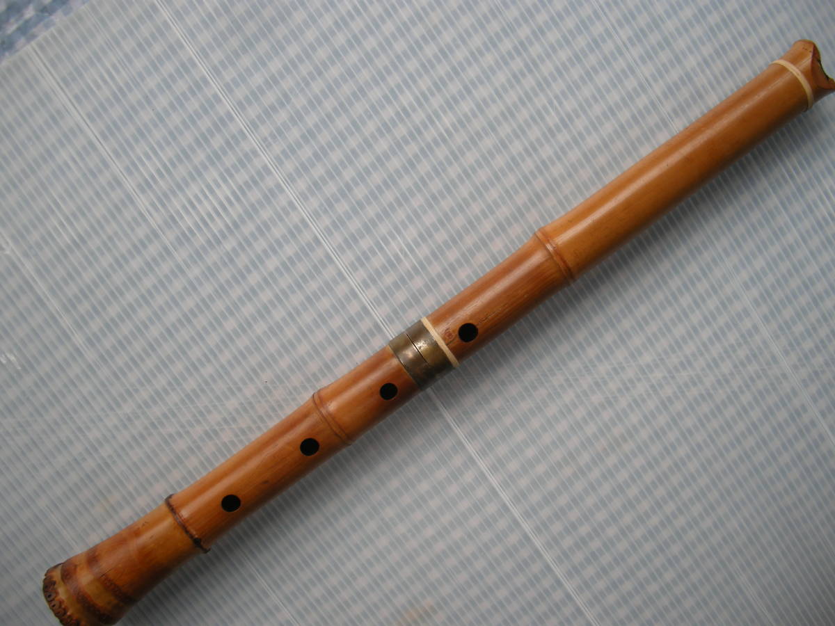  尺八 1尺8寸管 銘 秋月 中継ぎ赤銅 銅合金 巻き(本体)｜売買されたオークション情報、yahooの商品情報をアーカイブ公開 - オークファン 本体