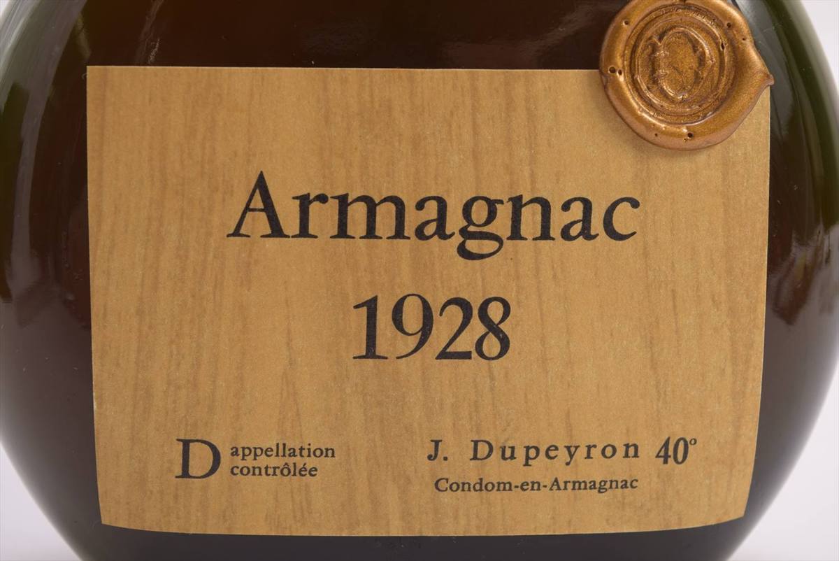 ○ 未開栓 酒 J.Dupeyron ブランデー アルマニャック 1928 700ml 40