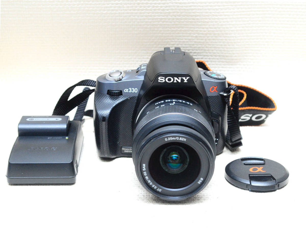 説明文要確認 SONY α330 DT18-55mm レンズキット 本体 SONY α330 SONY DT18-55/3.5-5.6SAM付き 完動品 Sony DT 18-55mm f⁄3.5