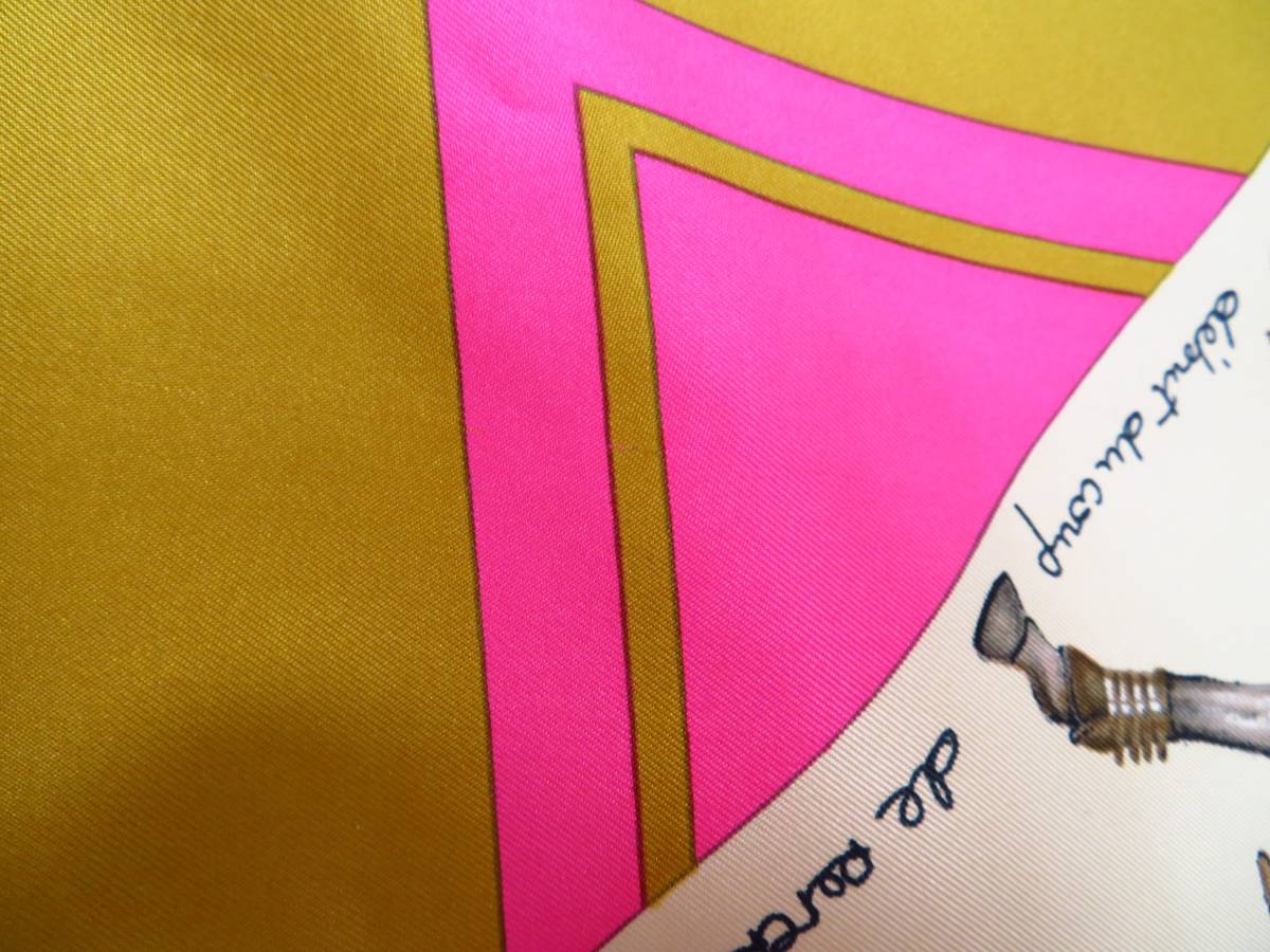 良好】エルメス カレ90 Hermes Cup Palm Beach ポロの世界 スカーフ