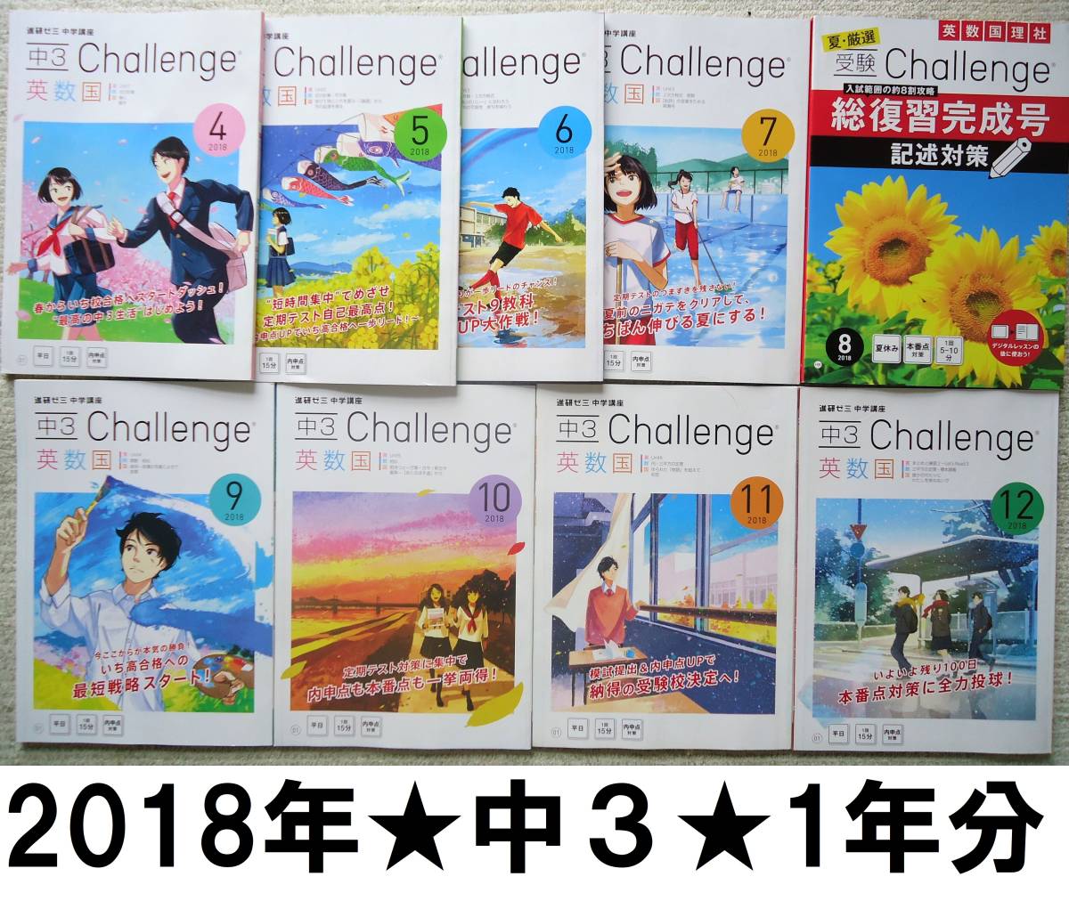 challenge 中3 中3 進研ゼミ | 中学講座 本 進研ゼミ中学講座中3 受験Challenge 教材