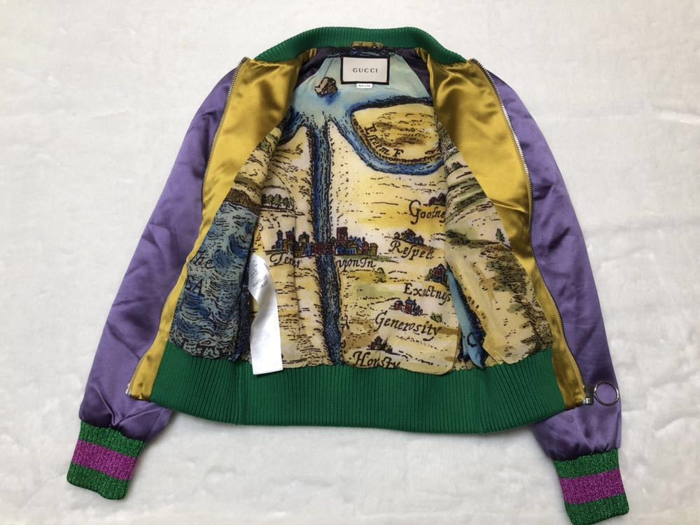 GUCCI グッチ ミケーレ スタジャン スカジャン ブルゾン ジャケット 紫  