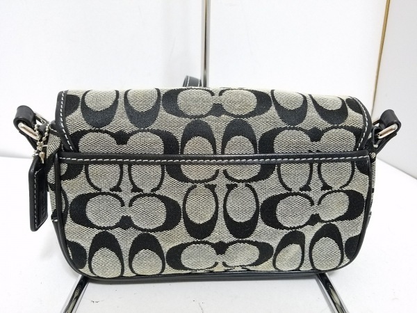 販促大王 コーチ COACH ショルダーバッグ 6844 シグネチャーミニフィールドバッグ ジャガード×レザー アイボリー×黒 バッグ