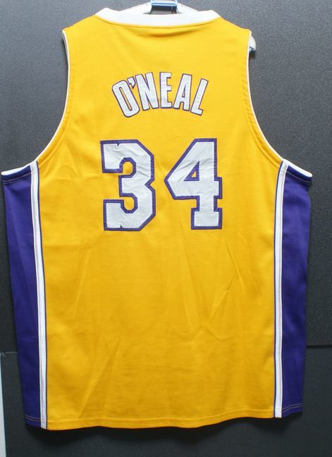 NBA レイカーズ ユニフォーム 0 #34 シャキール・オニール オニール ロサンゼルスレイカーズシャキール・オニール 刺繍ユニフォーム シャキール Ness &amp; ロサンゼルス・レイカーズ O'Neal ナイキ ロンゾボール
