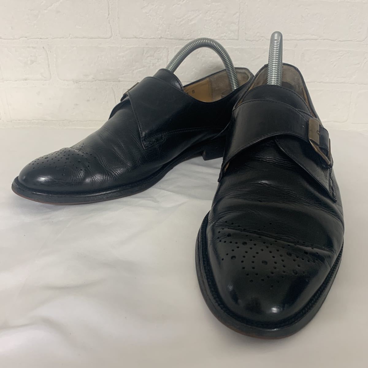 BALLY バリー プレーントゥ レザーシューズ 外羽根 ブラック メンズ 42