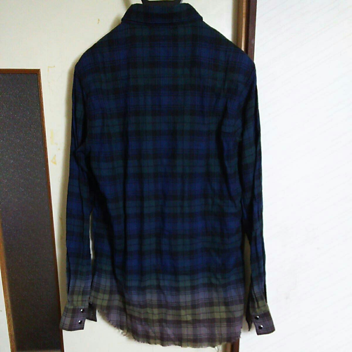 サンローラン グラデーション パリ チェックシャツ タグ有り 16ss 2026 