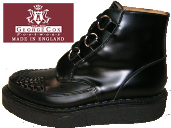 ジョージコックス新品GeorgeCoxハイカット3ホ－ル13327黒uk7.5
