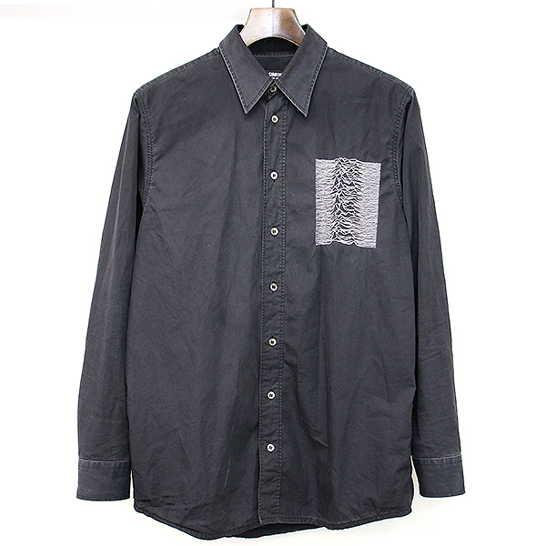 大得価，最新作 RAF SIMONS ラフシモンズ 03AW closer期 Joy Division UNKNOWN PLEASURES 刺繍シャツ ブラック 46 メンズ(長袖シャツ)｜売買されたオークション情報、yahooの商品情報をアーカイブ公開 - オークファン トップス