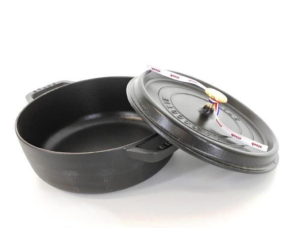 STAUB ストウブ ココットラウンド シャロー 鍋 size26cm/黒