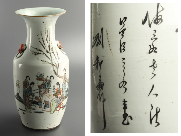 流】中国美術 色絵漢詩人物図花瓶 高さ42cm JH443 中国 中国美術 流】中国美術 色絵漢詩人物図花瓶 高さ42cm JH443 中国 中国美術