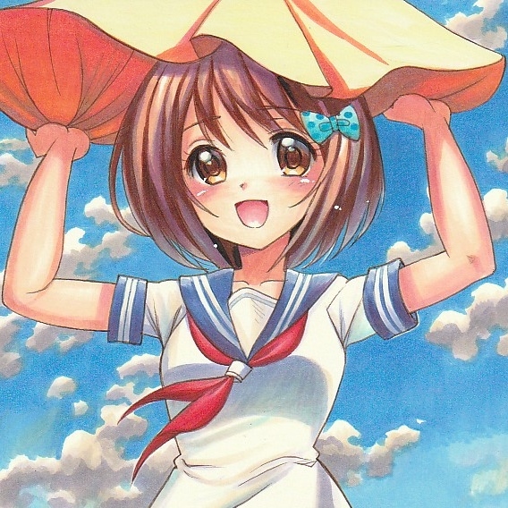同人手描きイラスト☆蒼井結衣 「夏空」 A4サイズ