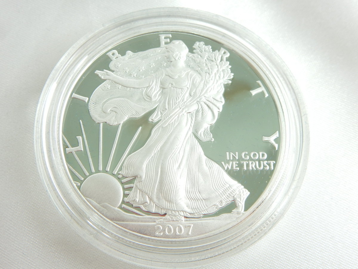アメリカ ウォーキングリバティ 1ドルプルーフ銀貨 2001/2006/2007