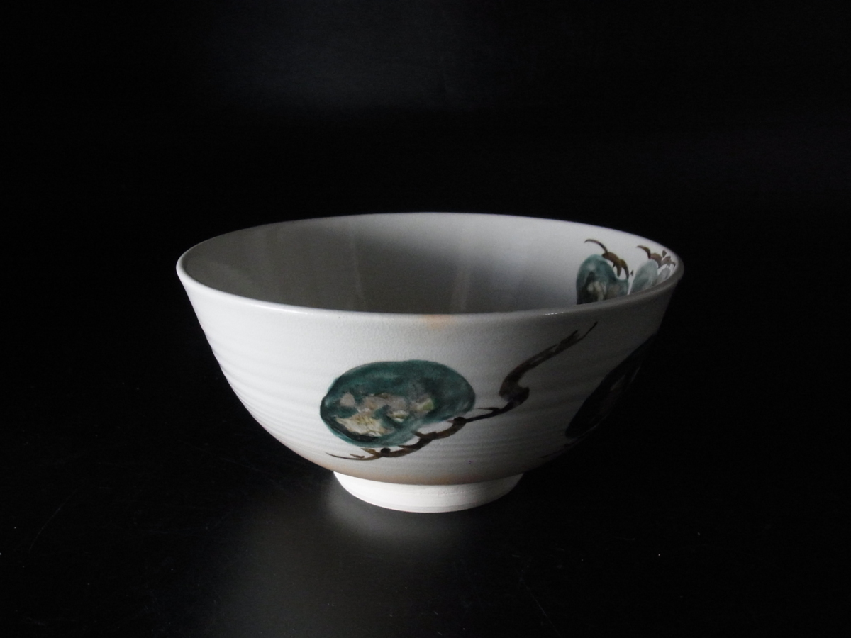 三浦竹軒造 金彩 色絵 松文 菓子鉢 盛鉢 鉢 菓子器 茶道具 煎茶道具
