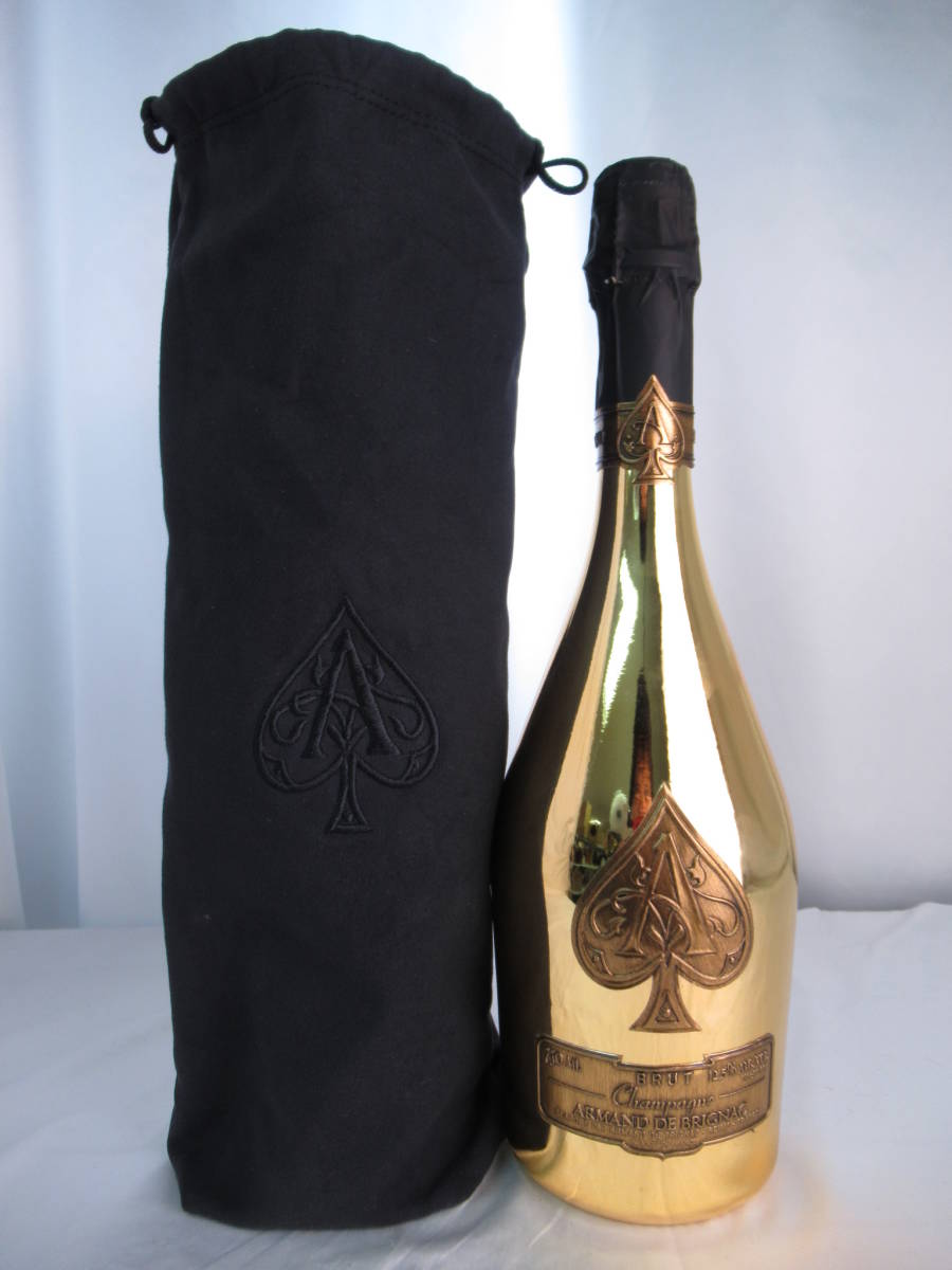 新作入荷，SALE ARMAND DE BRIGNAC BRUT GOLD アルマン ド ブリニャック ブリュット ゴールド 750ml 12.5% 巾着付 フランス産 シャンパン #B979l2(シャンパーニュ)｜売買されたオークション情報、yahooの商品情報をアーカ スパークリング