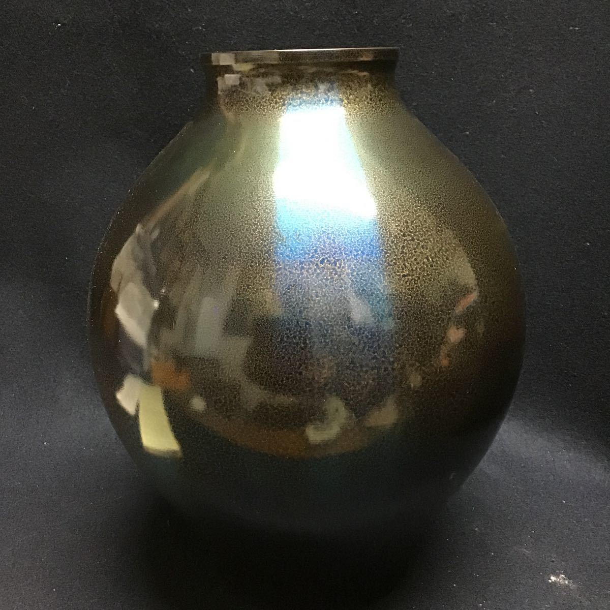 花器・花瓶　坂田七太郎作　青銅(ブロンズ)製 正価 高岡銅器 坂田七太郎 青銅花瓶 金銀象嵌 龍仙造 共箱入り 壺 壷